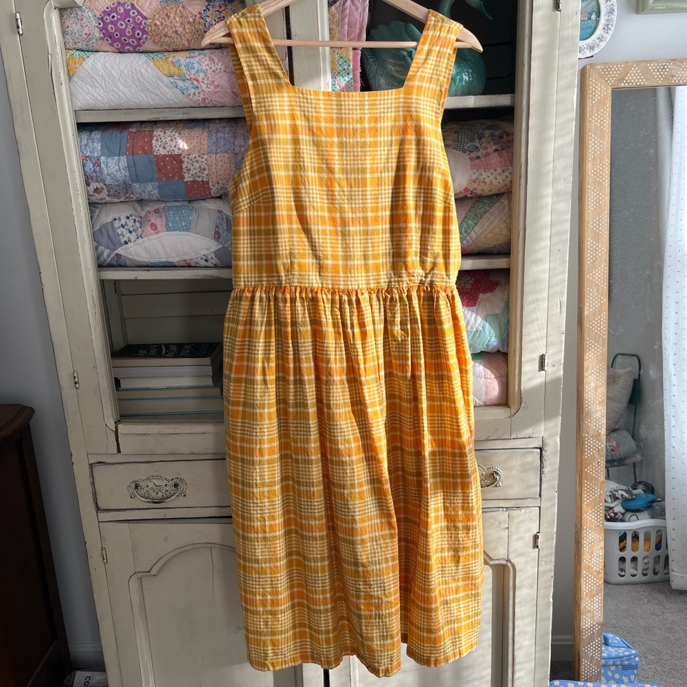 Joanie Yellow Plaid Dress UK size 14